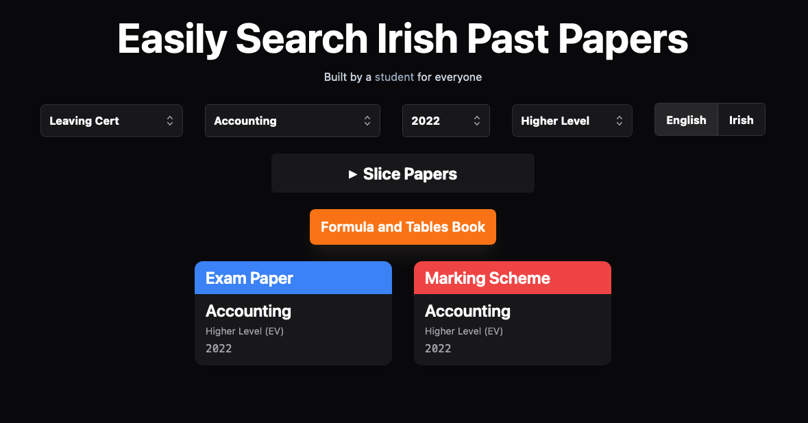 Examfinder Leaving Cert Points Calculator